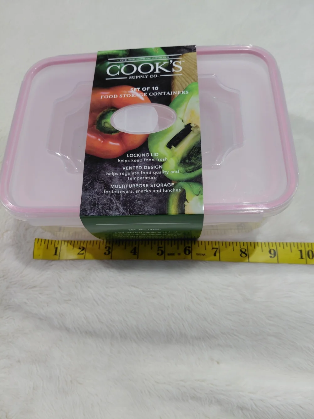 NWT Cook's Supply Co. Pink Food Storage Containers - Set of 10